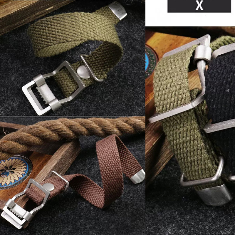 Canvas Strap Watch - สายนาฬิกาผ้าไนลอนคุณภาพสูงขนาด 20 มม. 22 มม. 19