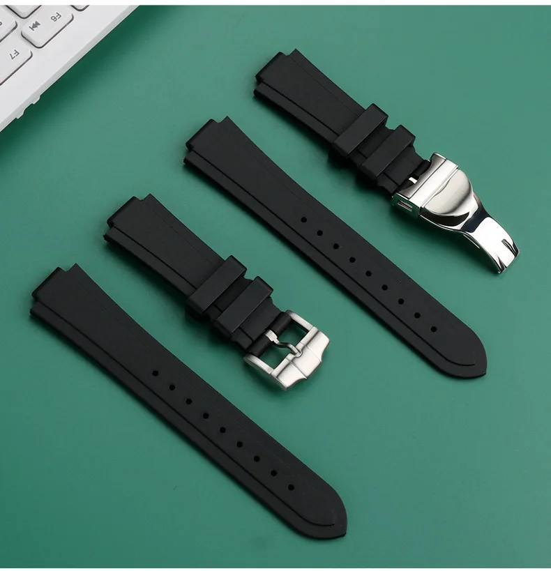 Nato Strap Nylon - อินเทอร์เฟซนูนสายนาฬิกาซิลิโคนสําหรับ Tudor Pelagos Tomahawk Series 25500