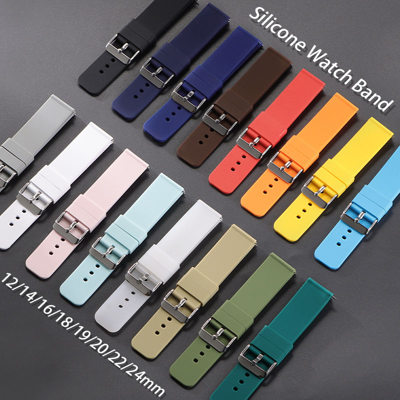 Canvas Strap Watch - สายซิลิโคน 12mm 14mm 16mm 18mm 19mm