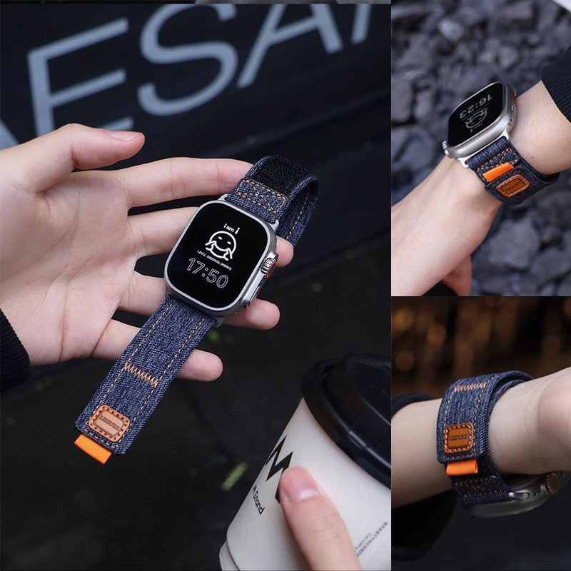 Canvas Strap Watch - สายไนลอนแบบถักสำหรับ Apple Watch Ultra 3-2-1 ขนาด