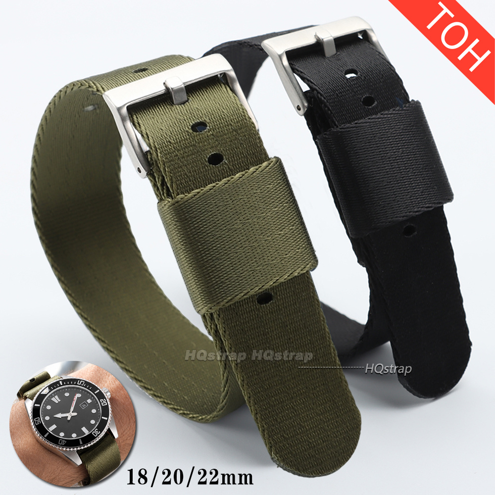 Canvas Strap Watch - สายนาฬิกาผ้าไนลอนแบบทหาร ขนาด 18 มม. 20 มม.