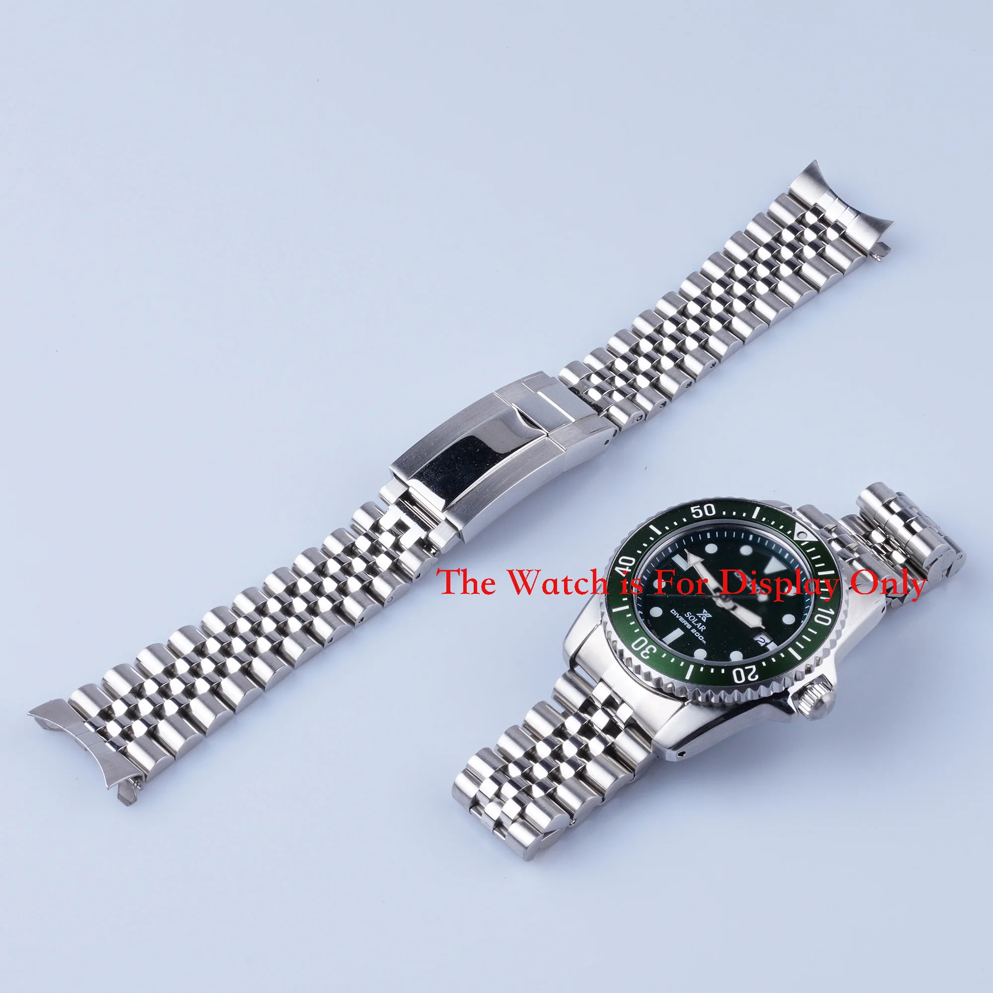 Seiko Watch Prospex - สายนาฬิกา Rolamy ขนาด 20 มม. สีเงิน