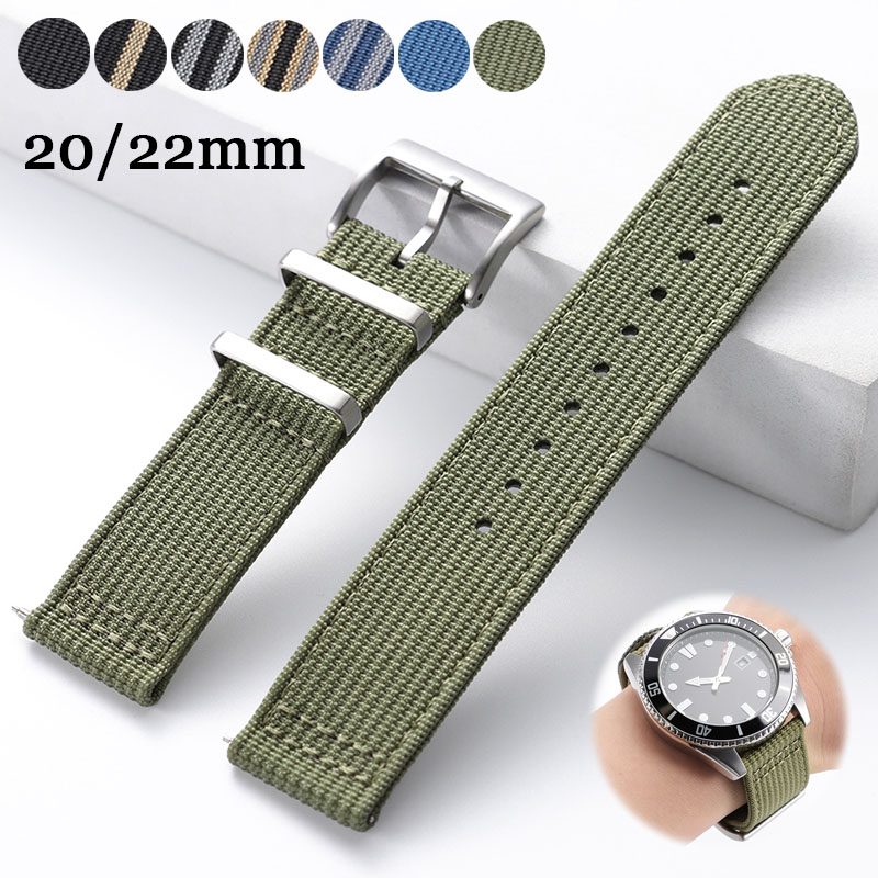 Nato Strap Nylon - สายนาฬิกาไนลอนแบบทอขนาด 20 มม. 22 มม. สำหรับนาฬิกาโอเมก้าและทิวดอร์