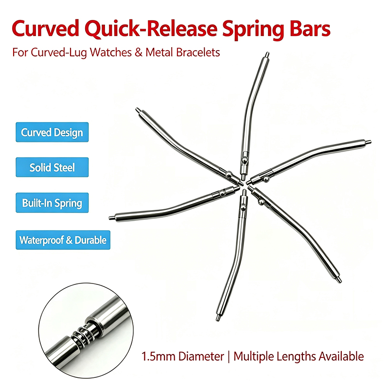 Curved Spring Bar - เส้นผ่านศูนย์กลาง 1.5 มม. สปริงบาร์แบบโค้ง ปลดเร็ว สแตนเลส