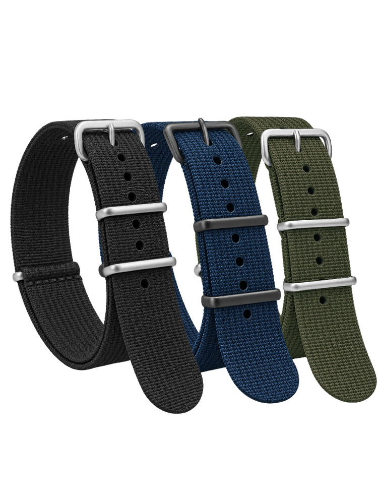 Nato Strap Nylon - ไนลอนยางสําหรับ Seiko ทหาร Ballistic ผ้าเปลี่ยนคุณภาพสูงไนลอน 18