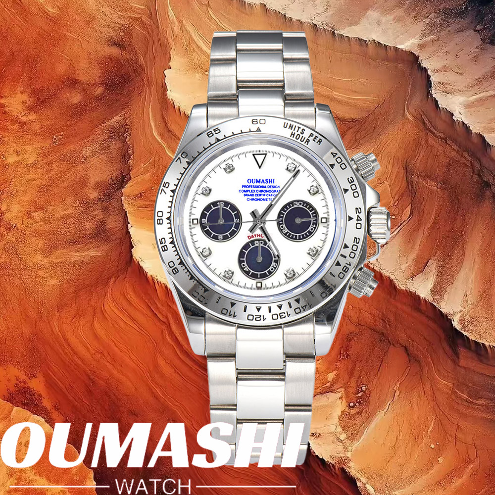 Stainless Bracelet Diver - นาฬิกาหรู VK63 กระจกแซฟไฟร์ ตัวเรือนสแตนเลสสตีล 316L กันน้ำ