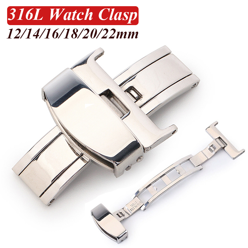 316L สแตนเลสผีเสื้อหัวเข็มขัดน - Butterfly Clasp Deployant บทวิจารณ์และราคา