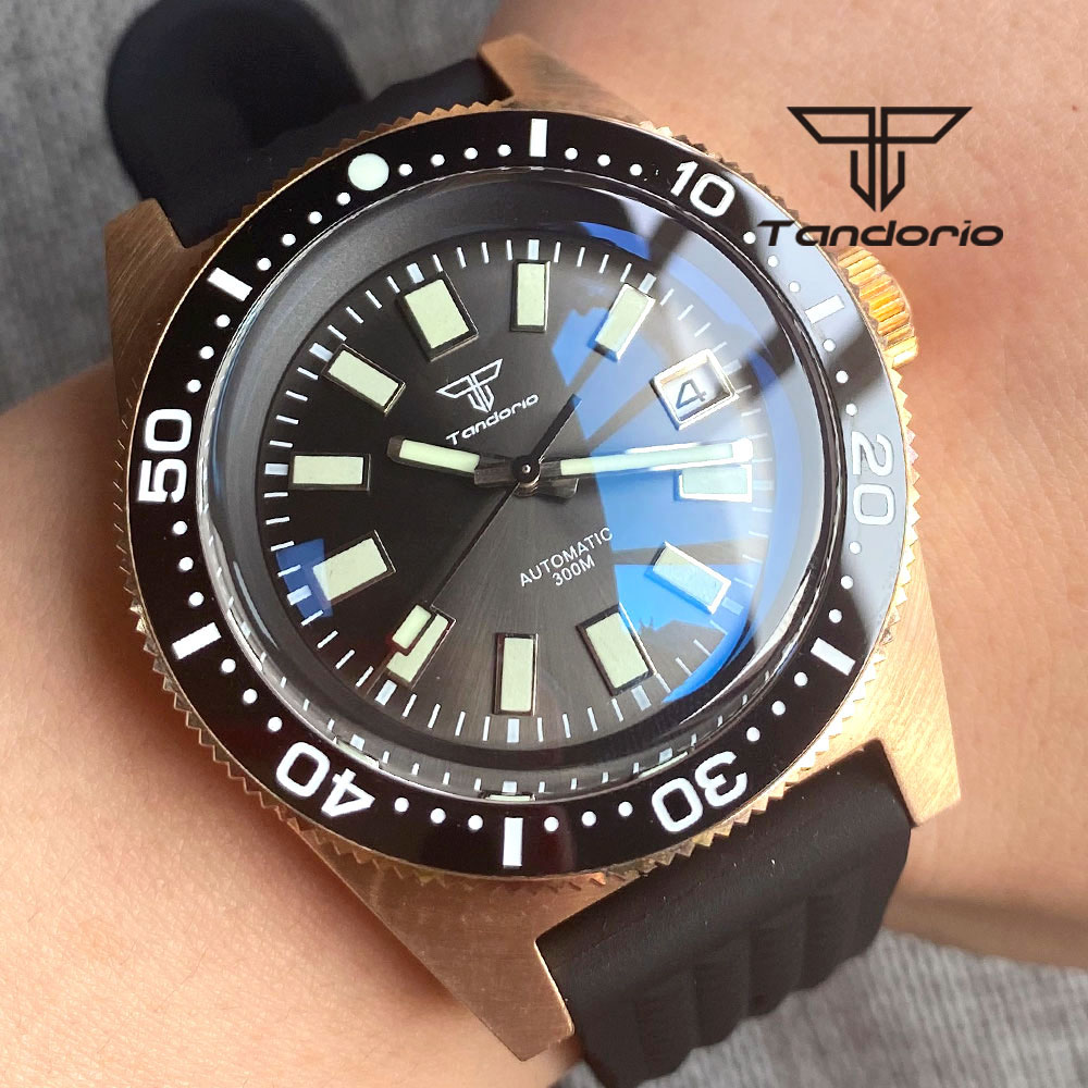 Tandorio 62 MAS CUSN8 Solid Br - Rubber Strap Diver บทวิจารณ์และราคา