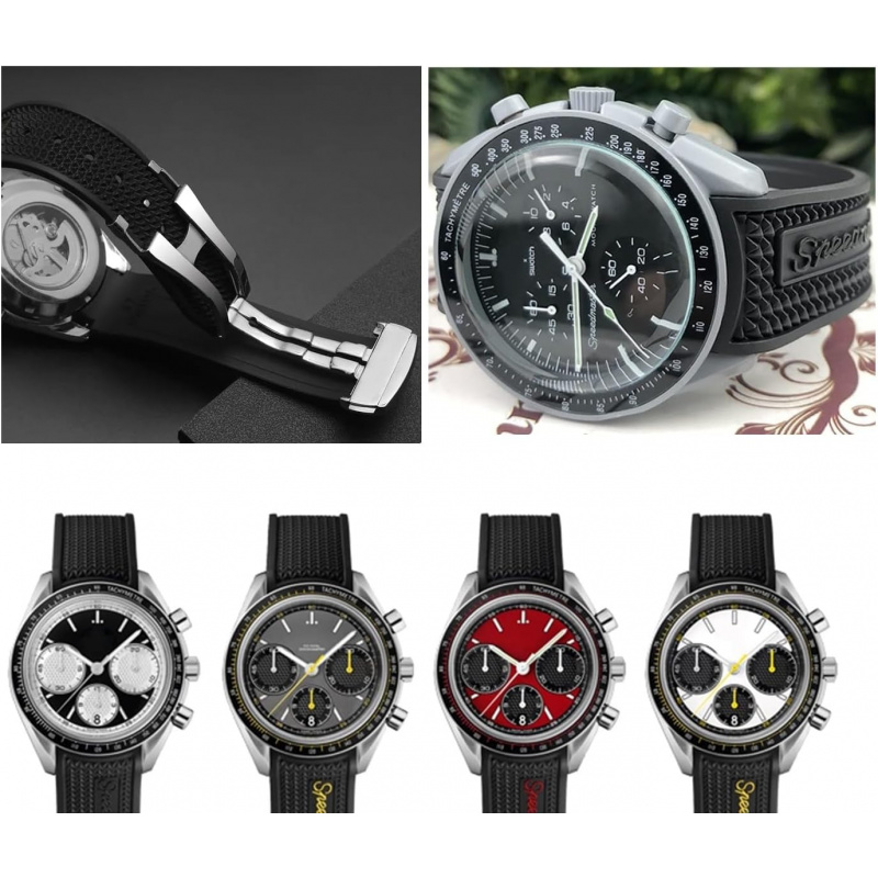 สายนาฬิกาข้อมือยางซิลิโคนโค้ง  - Omega Watch Speedmaster บทวิจารณ์และราคา
