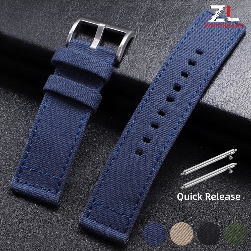 สายนาฬิกาไนลอน 20 มม. 22 มม. ส - Canvas Strap Watch บทวิจารณ์และราคา