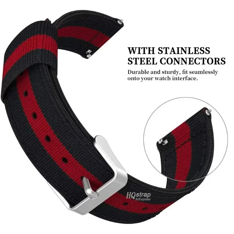 22/20 มม.สายผ้าใบไนลอนสำหรับเส - Canvas Strap Watch บทวิจารณ์และราคา