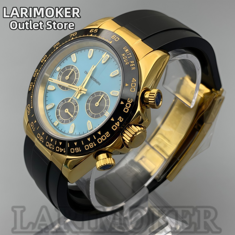 LARIMOKER 39 มม.นาฬิกาสปอร์ตผู - Rubber Strap Diver บทวิจารณ์และราคา