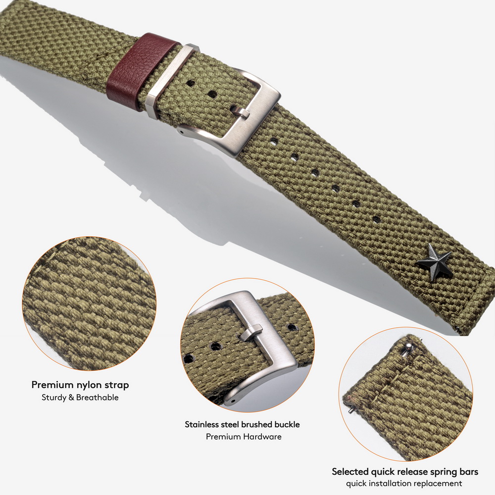 HEMSUT สายนาฬิกาแบบปลดเร็ว 20/ - Canvas Strap Watch บทวิจารณ์และราคา
